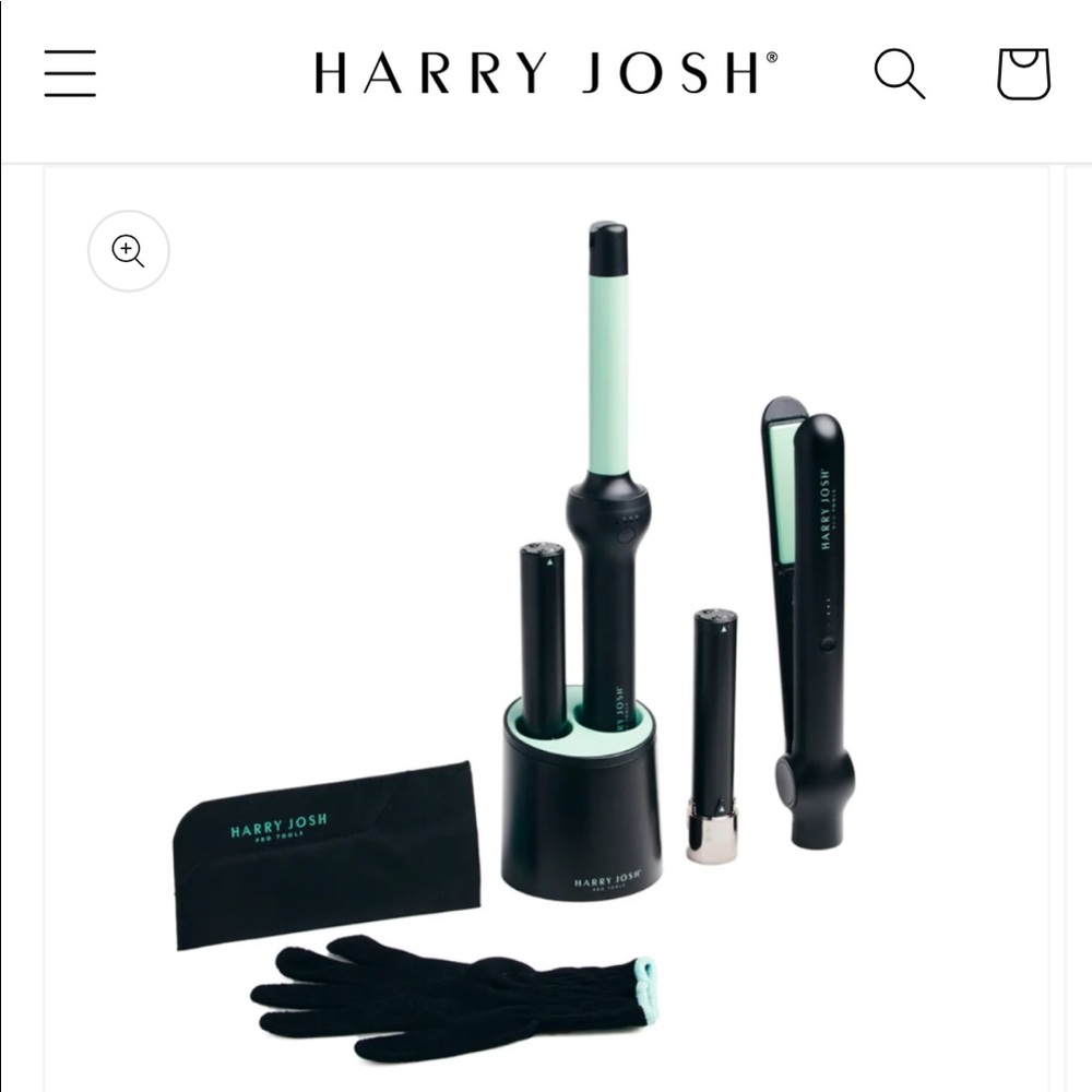 Harry Josh Cordless Hair Straightener & Curling Wand with extra battery